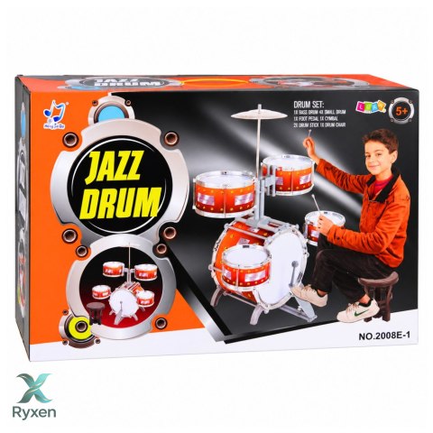Duża Perkusja 5 Bębnów Talerz Instrument Dziecięcy