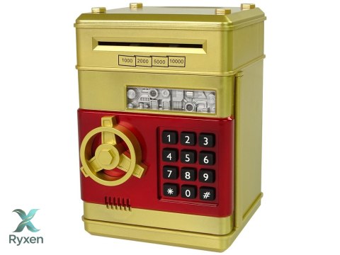 Elektroniczny Sejf Skarbonka Oszczędzanie Złoty Kod