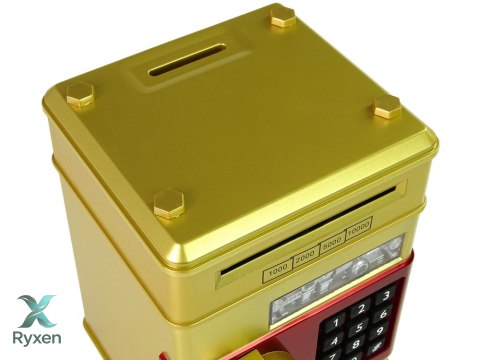 Elektroniczny Sejf Skarbonka Oszczędzanie Złoty Kod