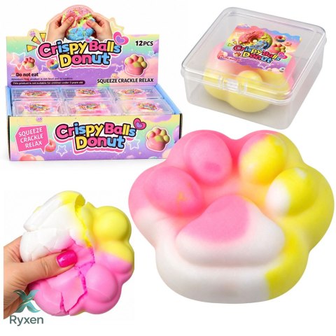 Gniotek Sensoryczny Chrupiący Kocia Łapka W Pudełku Pastelowa 7,5 cm