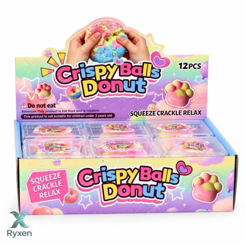 Gniotek Sensoryczny Chrupiący Kocia Łapka W Pudełku Pastelowa 7,5 cm