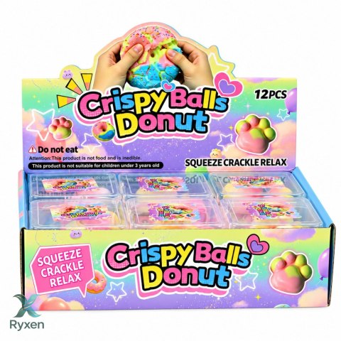 Gniotki Sensoryczne Chrupiące Kocie Łapki W Pudełku Pastelowe 2 szt.