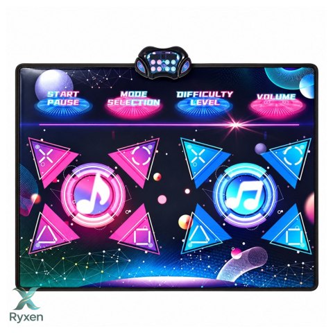 Interaktywna Mata Taneczna Podwójna Dla Dwóch Graczy LED Muzyka