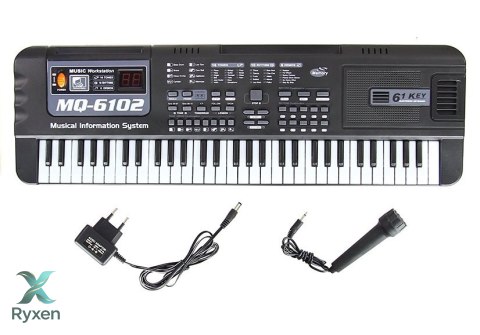 Keyboard MQ-6102 61 Klawiszy Mikrofon Do Nauki