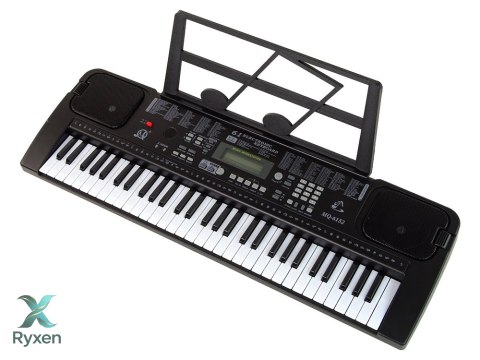 Keyboard Z Mikrofonem Instrument Muzyczny Czarny