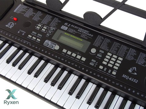 Keyboard Z Mikrofonem Instrument Muzyczny Czarny