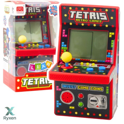 Mini Automat Do Gry Tetris Retro 49 Gier 1676 Poziomów Czerwony