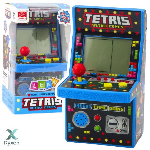 Mini Automat Do Gry Tetris Retro 49 Gier 1676 Poziomów Niebieski