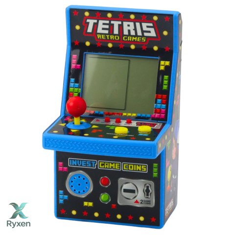Mini Automat Do Gry Tetris Retro 49 Gier 1676 Poziomów Niebieski