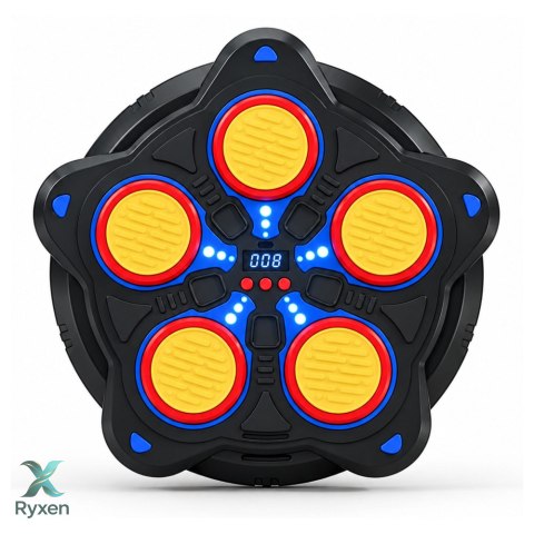 Tarcza Bokserska Dla Dzieci Elektroniczna Bluetooth LED Rękawice Czarna
