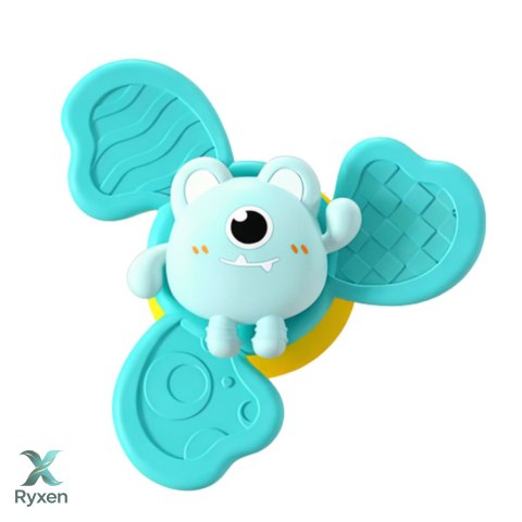 Zestaw Fidget Spinnery Grzechotki Wirujące Przyssawki Kolorowe 3 szt.