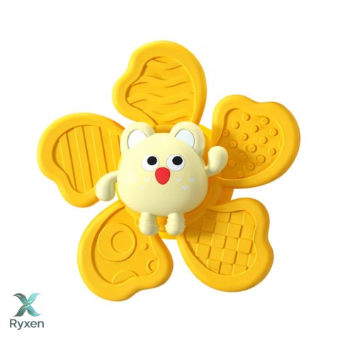 Zestaw Fidget Spinnery Grzechotki Wirujące Przyssawki Kolorowe 3 szt.
