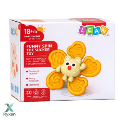 Zestaw Fidget Spinnery Grzechotki Wirujące Przyssawki Kolorowe 3 szt.