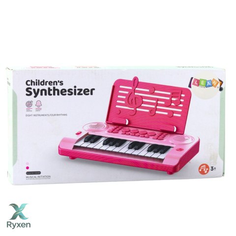 Elektroniczne Pianinko Edukacyjne 24K Podstawka Na Nuty Różowe