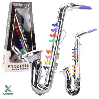 Instrument Muzyczny Dla Dzieci Saksofon Zabawkowy Srebrny