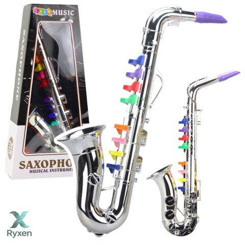 Instrument Muzyczny Dla Dzieci Saksofon Zabawkowy Srebrny