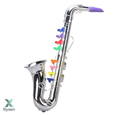 Instrument Muzyczny Dla Dzieci Saksofon Zabawkowy Srebrny
