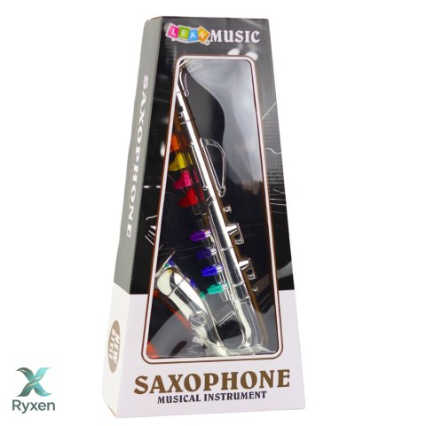 Instrument Muzyczny Dla Dzieci Saksofon Zabawkowy Srebrny
