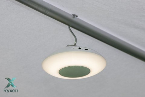 Lampa wisząca 200 lumenów AUREOLA z głośnikiem na pilota Bo Camp