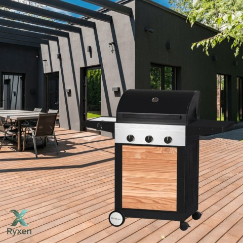 Grill gazowy stacjonarny CADAC WOODY Entertainer z bocznym palnikiem CADAC