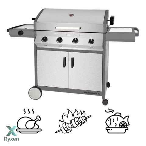 Grill gazowy stacjonarny MERIDIAN 4 ze stali nierdzewnej CADAC