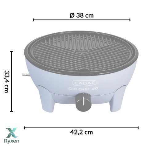 Grill gazowy stołowy CADAC City Chef 38,5cm BŁĘKITNY CADAC
