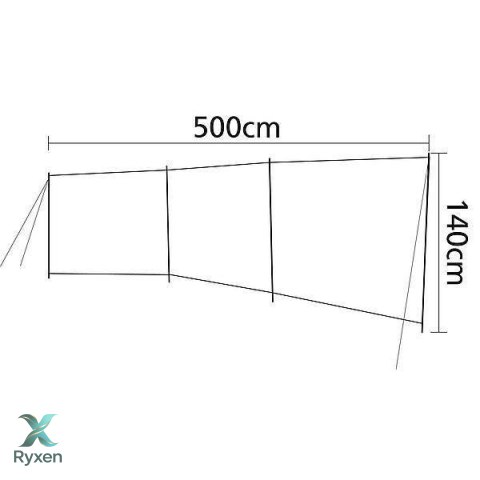 Parawan PLAŻA 140x500cm 3-częściowy Bo Camp