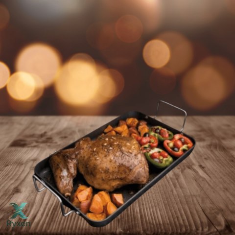 Brytfanna prostokątna z uchwytami CADAC Meridian z powłoką GreenGrill® CADAC
