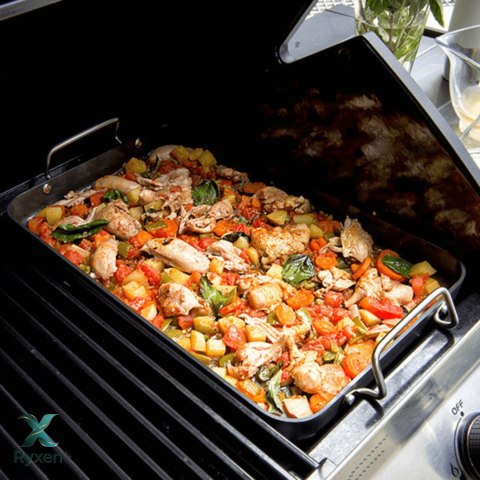 Brytfanna prostokątna z uchwytami CADAC Meridian z powłoką GreenGrill® CADAC