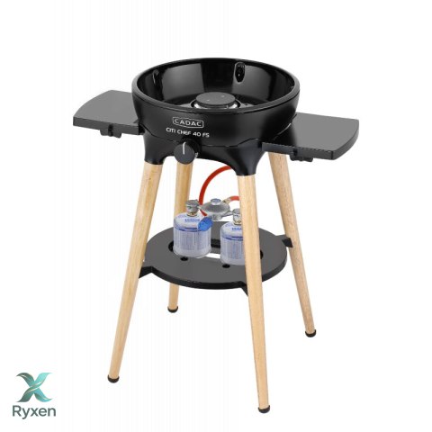 Grill gazowy CADAC BBQ City Chef 40 bambusowe nogi CZARNY CADAC