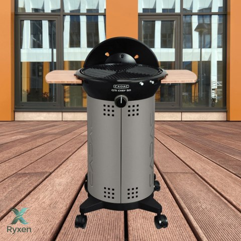 Grill gazowy na kółkach CADAC City Chef 49cm z bocznymi półkami CADAC