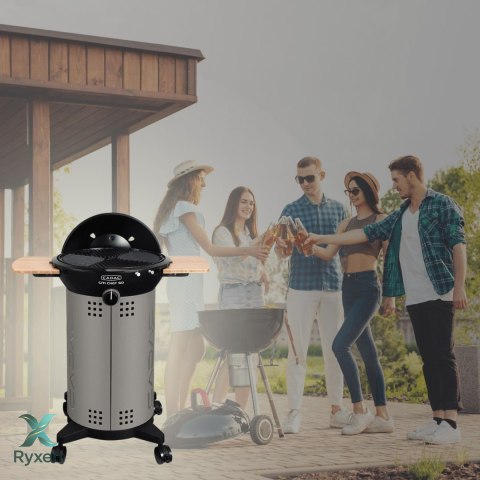 Grill gazowy na kółkach CADAC City Chef 49cm z bocznymi półkami CADAC