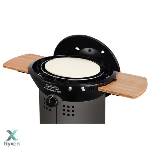 Grill gazowy na kółkach CADAC City Chef 49cm z bocznymi półkami CADAC