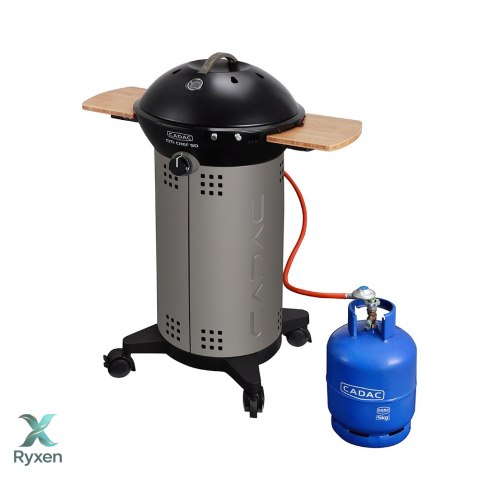 Grill gazowy na kółkach CADAC City Chef 49cm z bocznymi półkami CADAC