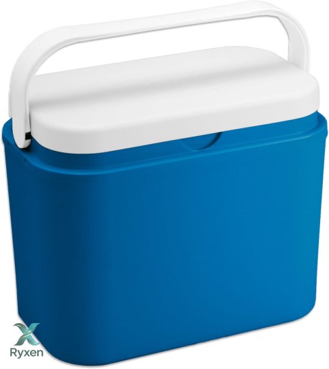 Lodówka turystyczna 10 L na wkłady mrożące, niebieska z białą pokrywą, wymiary 33x25,5x20 cm Kamai COOLBOX
