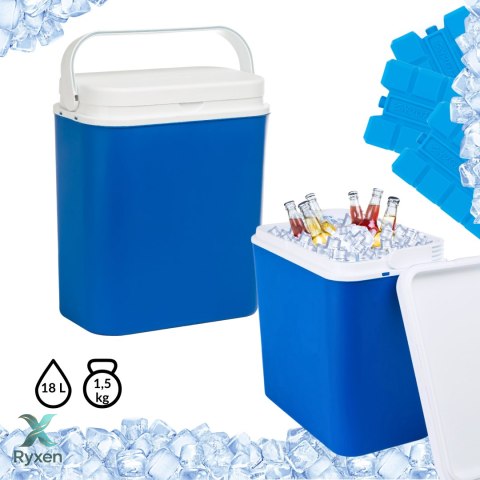 Lodówka turystyczna KAMAI ATLANTIC 18L na wkłady NIEBIESKA Kamai Coolbox
