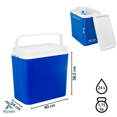 Lodówka turystyczna KAMAI ATLANTIC 24L na wkłady NIEBIESKA Kamai Coolbox