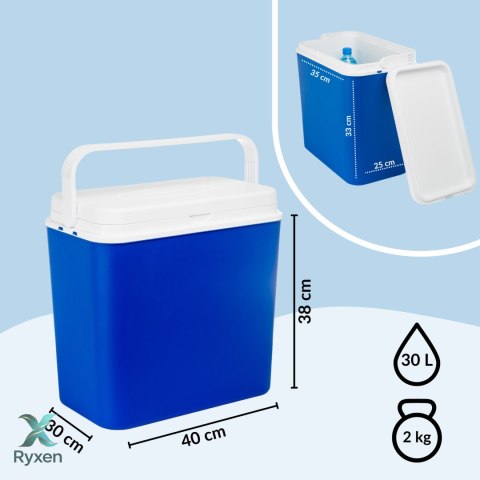 Lodówka turystyczna KAMAI ATLANTIC 30L na wkłady NIEBIESKA Kamai Coolbox
