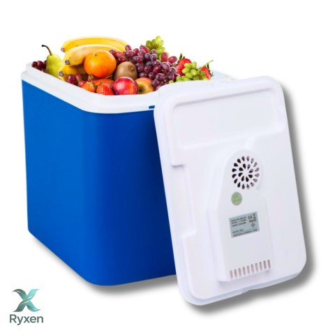 Lodówka turystyczna 24L elektryczna 12V do samochodu, chłodzenie ogniwo Peltiera, wymiary 39x40x24 cm Kamai COOLBOX