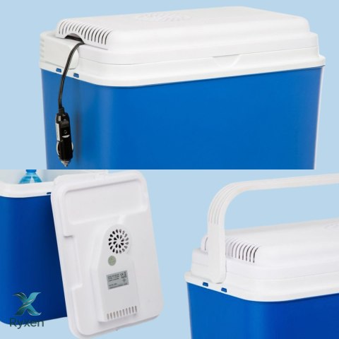 Lodówka turystyczna 24L elektryczna 12V do samochodu, chłodzenie ogniwo Peltiera, wymiary 39x40x24 cm Kamai COOLBOX