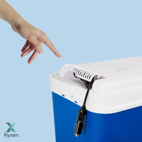 Lodówka turystyczna 24L elektryczna 12V do samochodu, chłodzenie ogniwo Peltiera, wymiary 39x40x24 cm Kamai COOLBOX