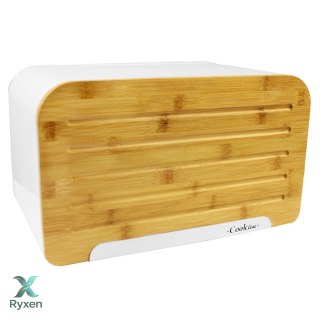 Chlebak z deską do krojenia 35x20x21cm BIAŁY Chomik
