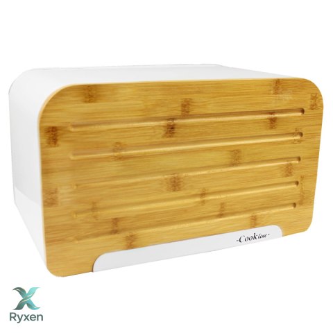 Chlebak z deską do krojenia 35x20x21cm BIAŁY Chomik