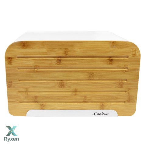 Chlebak z deską do krojenia 35x20x21cm BIAŁY Chomik