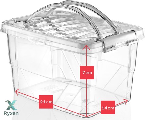 Pojemnik plastikowy 1,2L PROSTOKĄT MULTI BOX z pokrywką Chomik