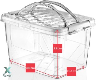 Pojemnik plastikowy 13L PROSTOKĄT MULTI BOX z pokrywką i uchwytem Chomik
