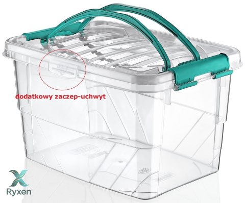 Pojemnik plastikowy 13L PROSTOKĄT MULTI BOX z pokrywką i uchwytem Chomik
