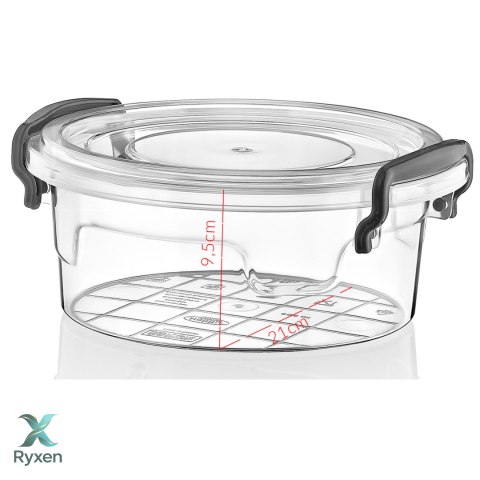 Pojemnik plastikowy 2,1L OKRĄGŁY MULTI BOX z pokrywką Chomik