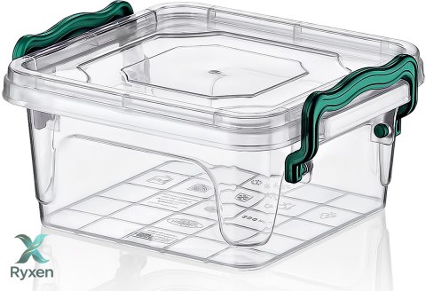 Pojemnik plastikowy 350ml KWADRAT MULTI BOX z pokrywką Chomik