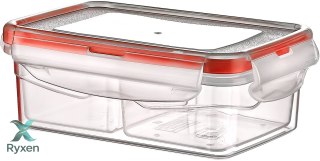 Pojemnik plastikowy 400ml PROSTOKĄT SAVER BOX dzielony z pokrywką Chomik